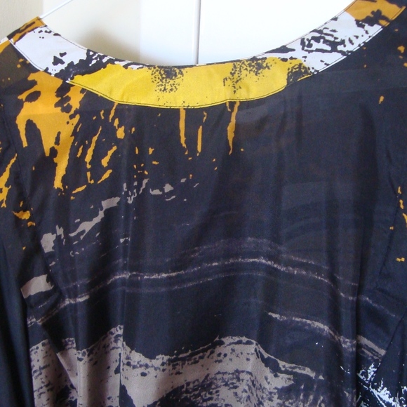 See by Chloe Silk Mixed Print Top Blouse With Sleeves SZ US 8 - Picture 2 of 8